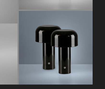 Zwei schwarze JUST LIGHT LED-Akku-Tischleuchten »Agnes« im 2er-Set.