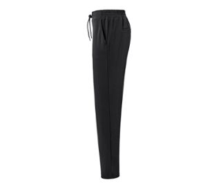 Schwarze Joggpants mit Kordelzug in der Taille.