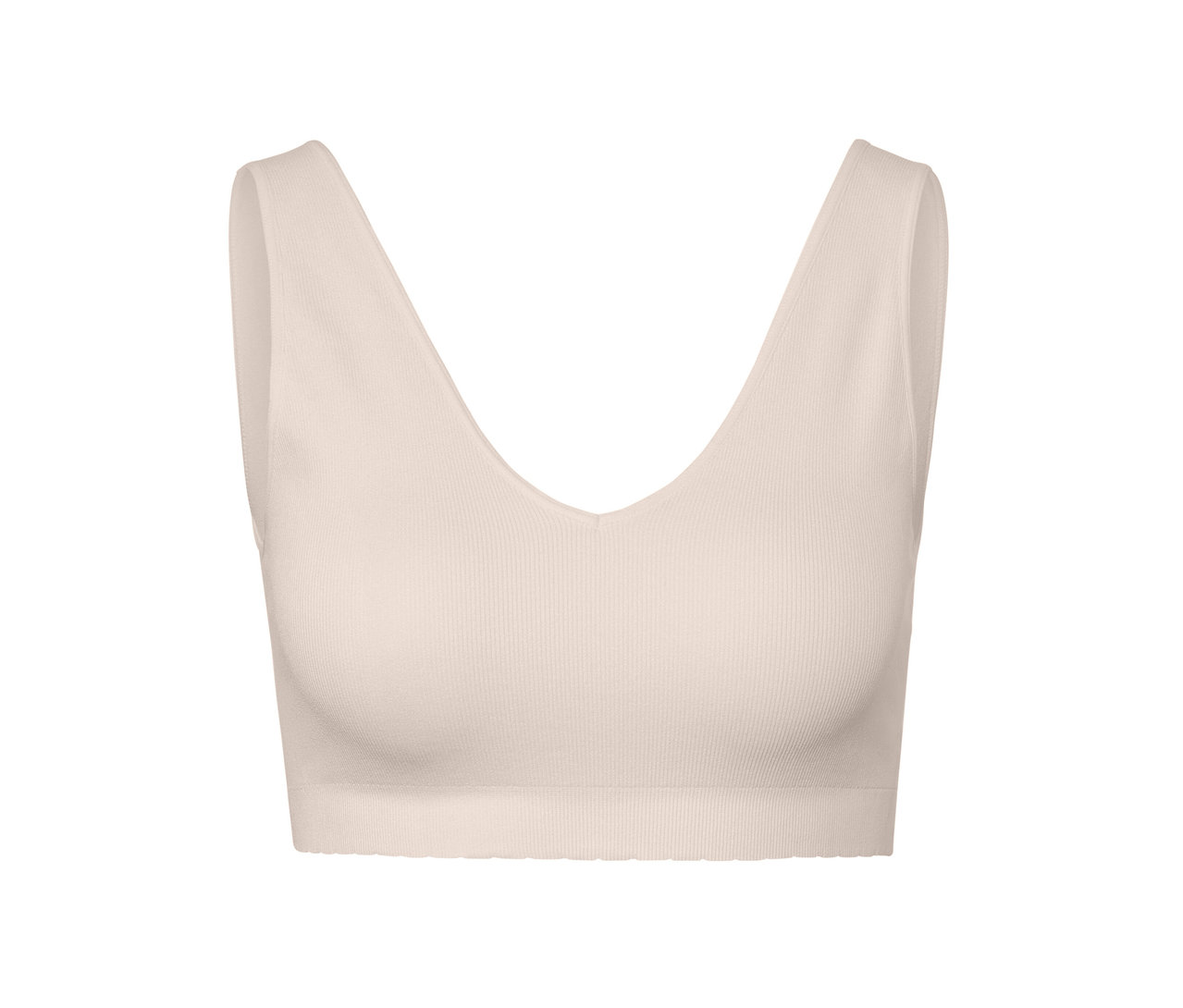 Cremefarbenes Seamless-Bustier.