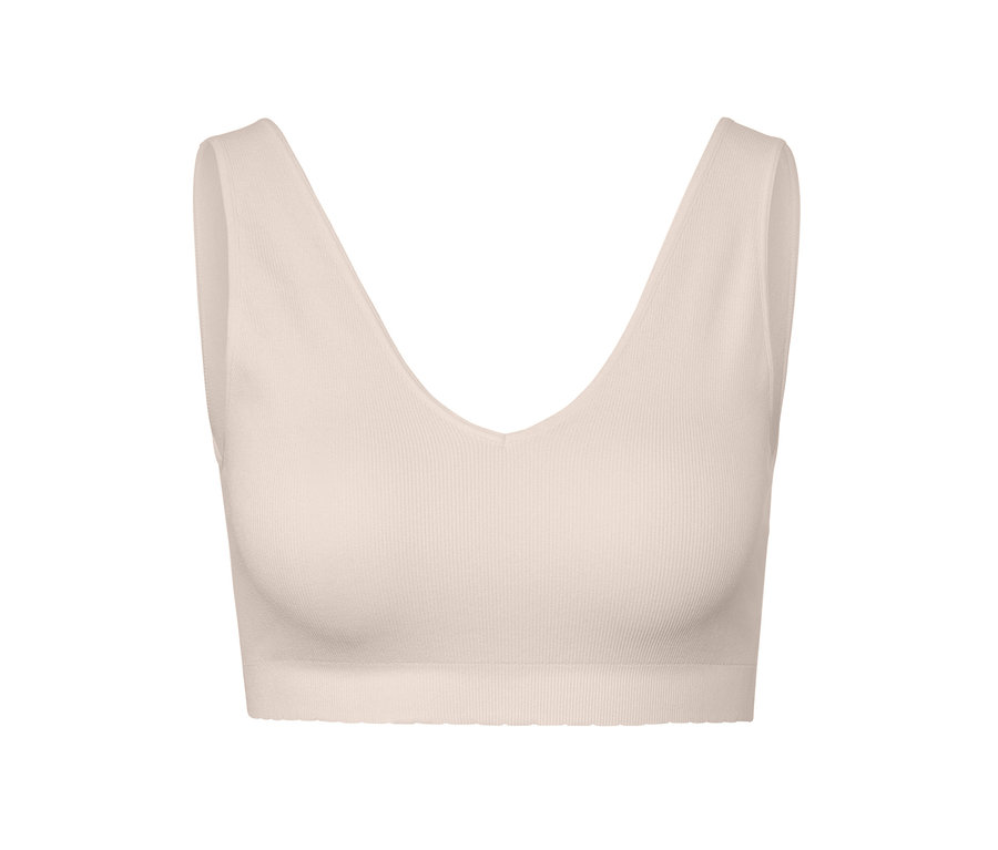 Cremefarbenes Seamless-Bustier.