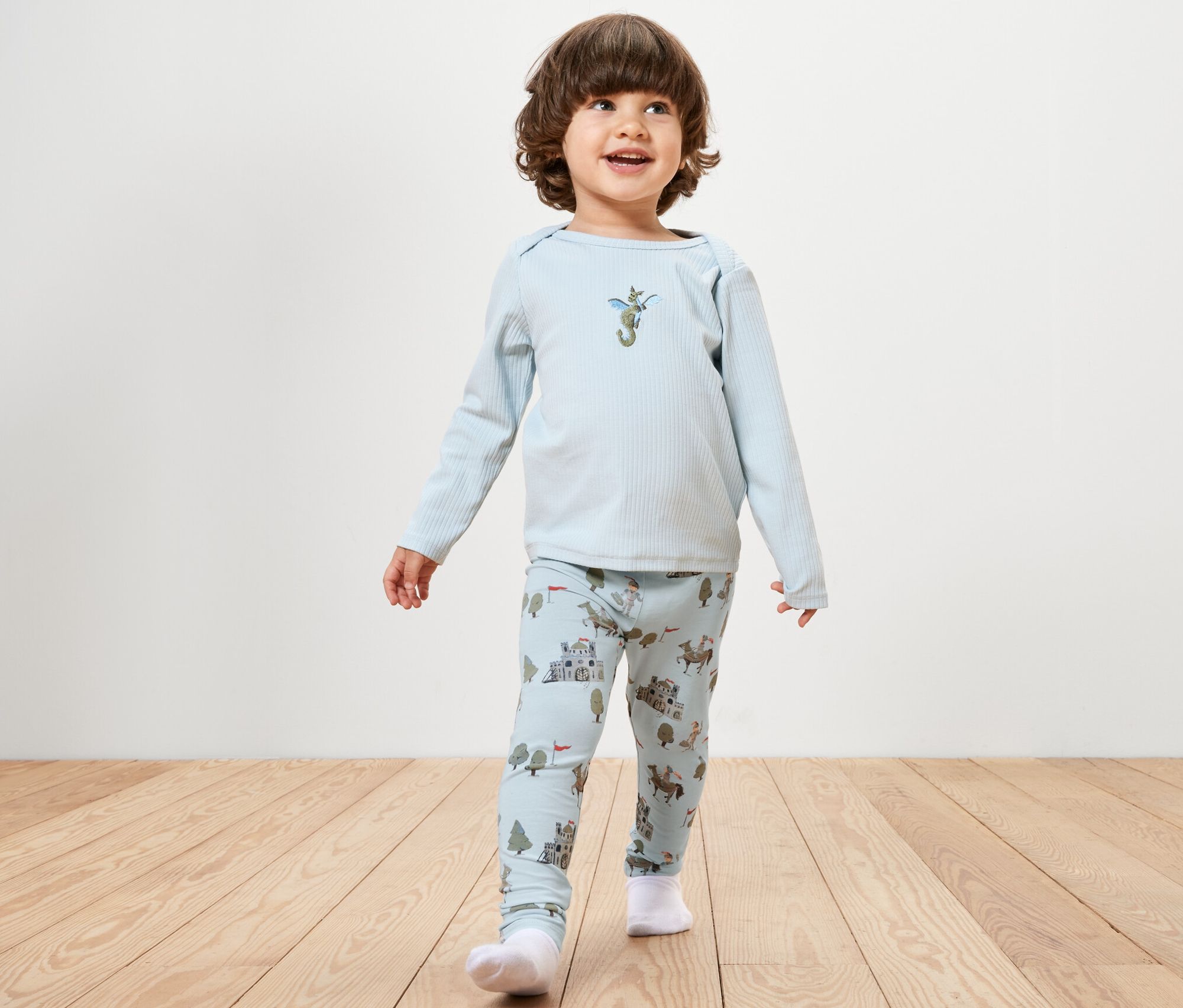 Thumbnail - Tchibo - 5 Kinder-Leggings - Baby - Gr. 74/80 - dunkelblau/print