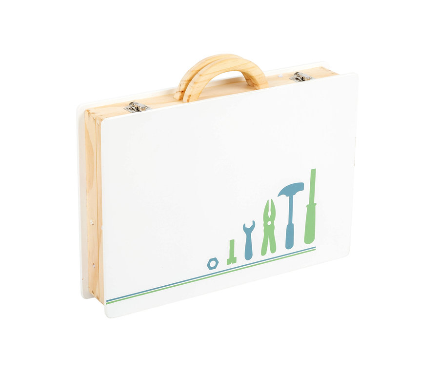 Geschlossener small foot Werkzeugkoffer »Nordic« aus Holz mit Werkzeugaufdruck.