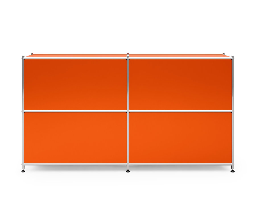 Oranges Sideboard Metall »CN3« mit 4 Klappenfächern.