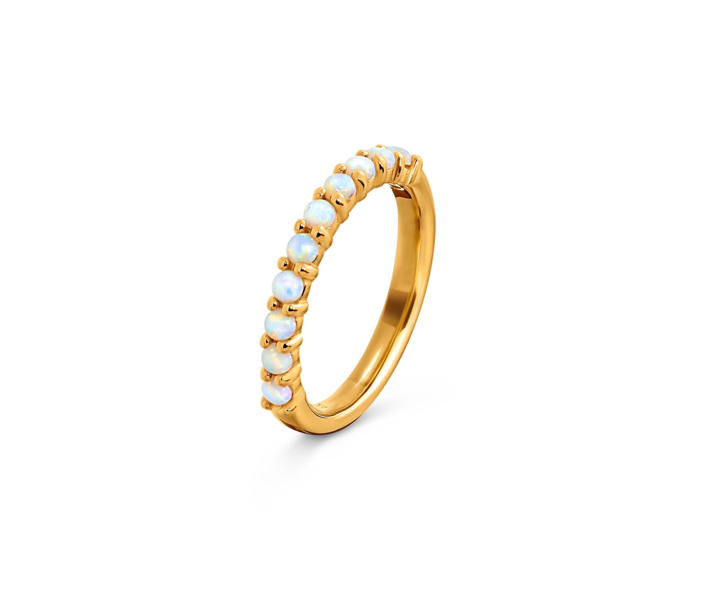 Tchibo - 925 Silber Ring mit synthetischen Opalen - Damen - Gr. 18 - weiß