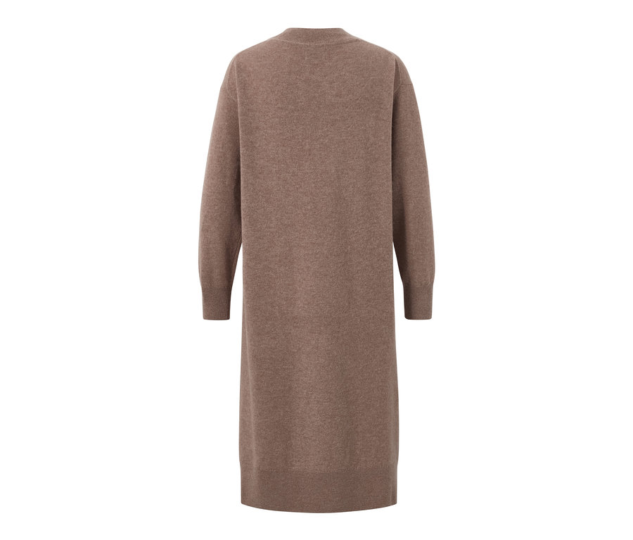 Rückansicht eines Cashmere-Strickkleids.
