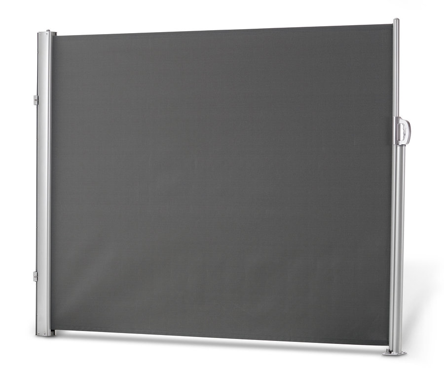 Graue Leco Seitenmarkise, 180 x 300 cm.