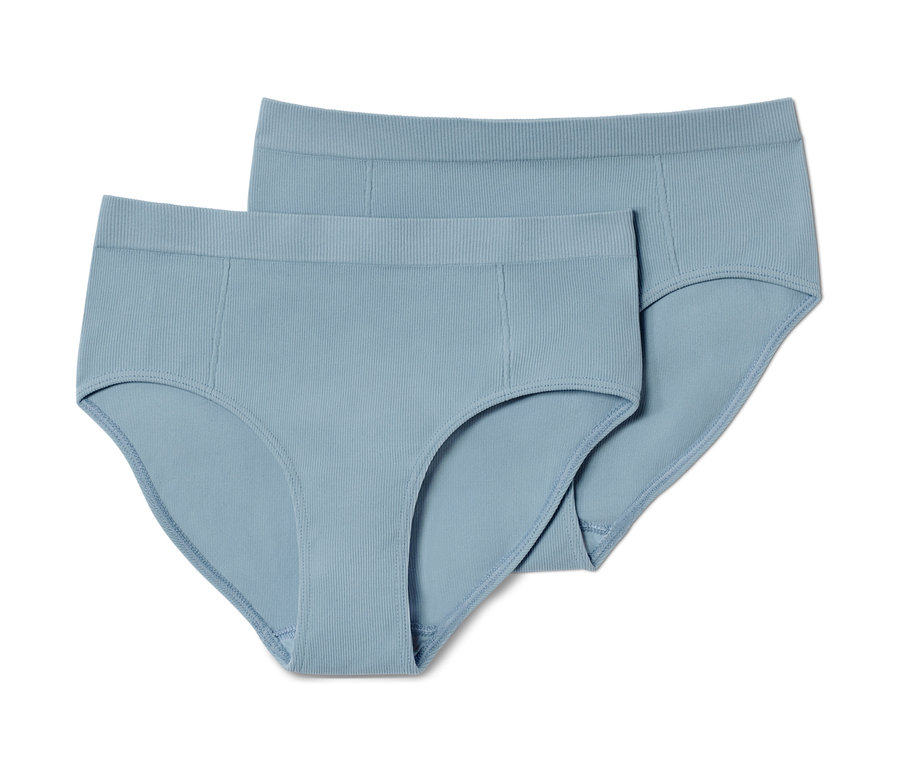 Zwei hellblaue Seamless-Pantys.