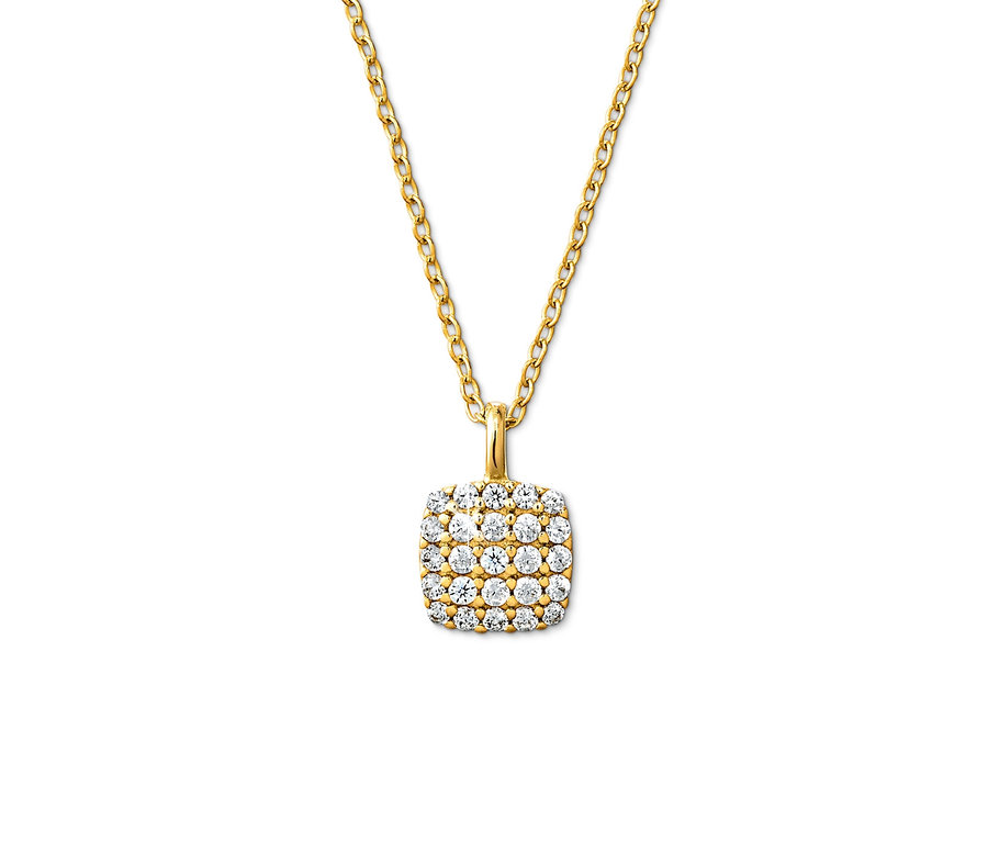 585 Gold Kette Zirkonia Cushion