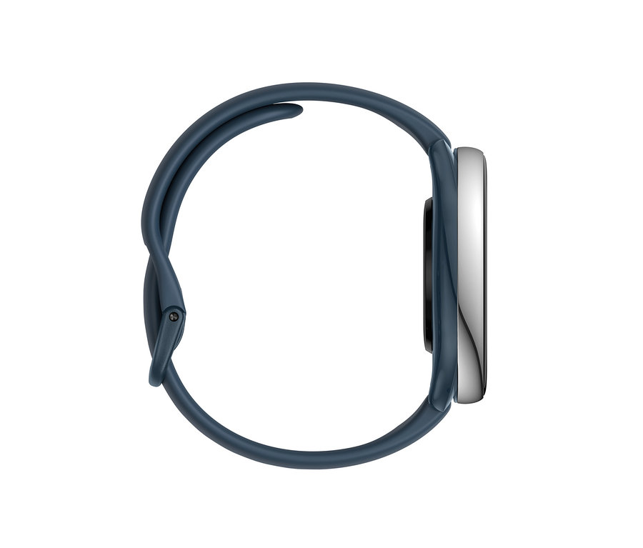 Detailansicht der blauen Amazfit GTR Mini Smartwatch.