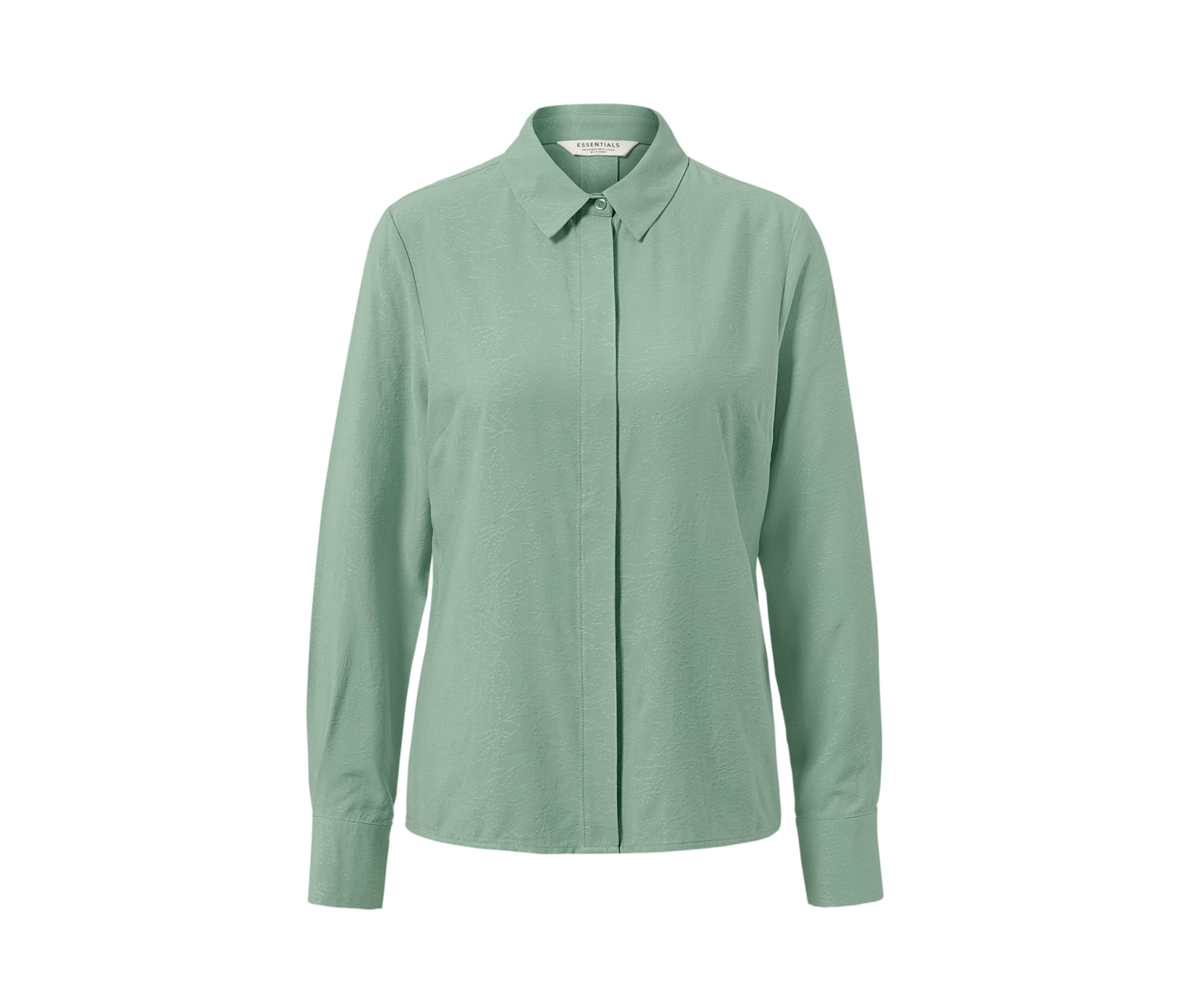 Tchibo - Jacquard-Bluse - Damen - Gr. 38 - grün