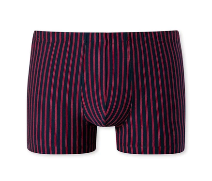 Gerippte, rote SCHIESSER Shorts mit Bio-Baumwolle.