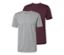 2 T-Shirts, grau und rot - Grau/Rot
