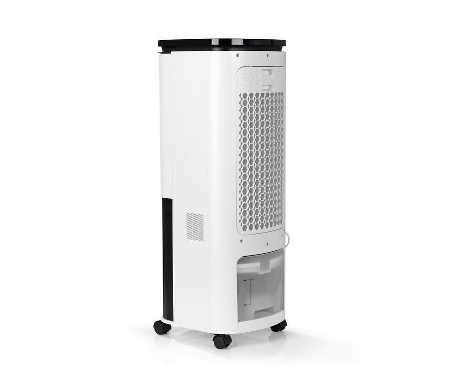 Weißer Hoberg Luftkühler »SW-44 T1BFKY« auf Rädern.