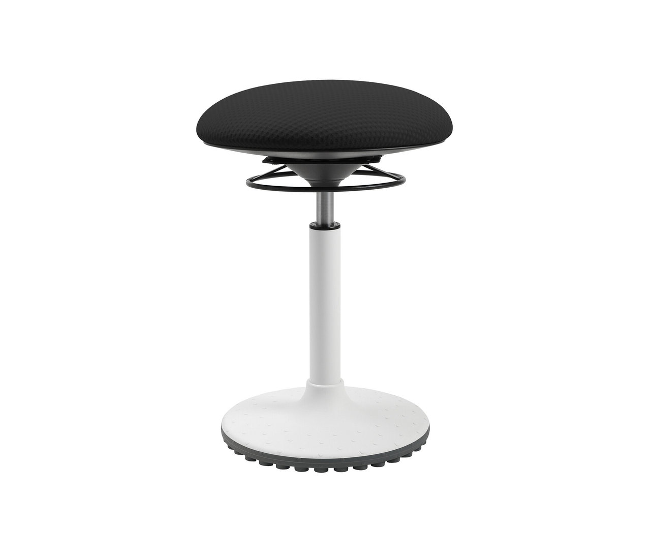 Schwarzer Topstar Hocker »BBT-Coach« mit weißem Untergestell.