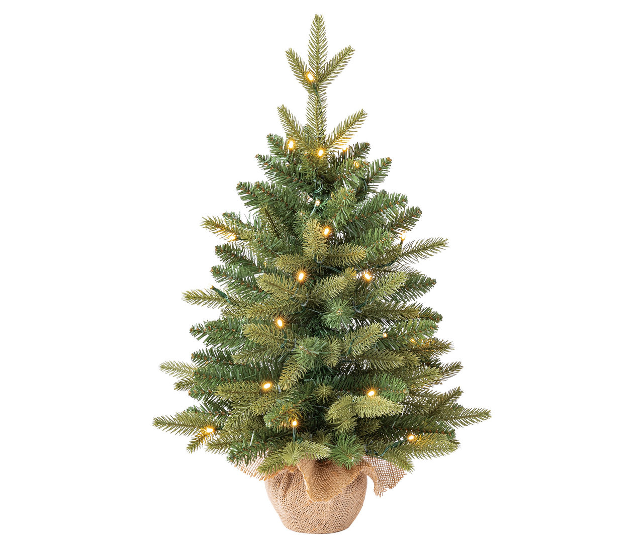 Grüner LED-Weihnachtsbaum »Aspen« mit Übertopf, 60 cm hoch.