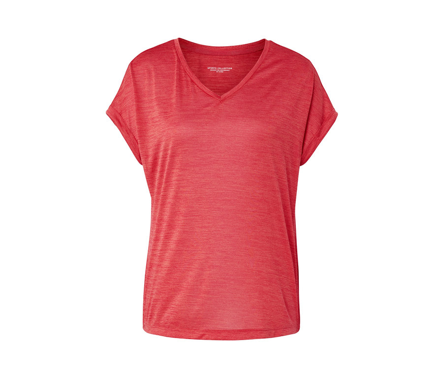 Pinkes Funktionsshirt mit kurzen Ärmeln.