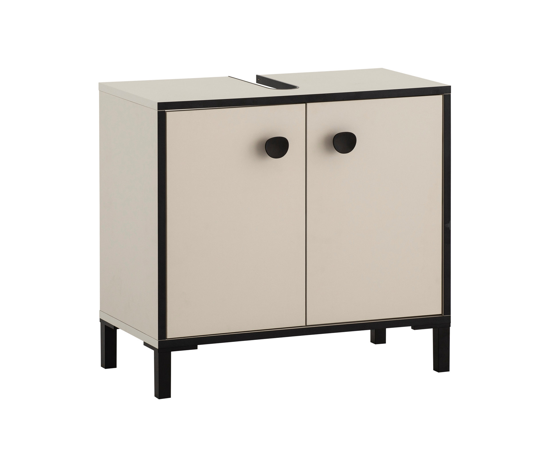 Tchibo - Waschbeckenunterschrank »Edda« mit 2 Türen - 65x33x59cm - schwarz -