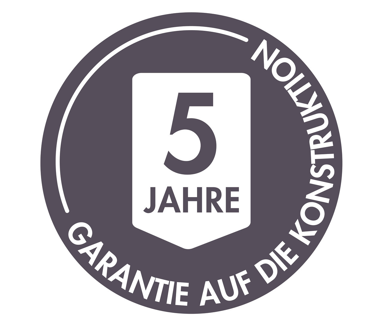 5 Jahre Garantie auf die Konstruktion.