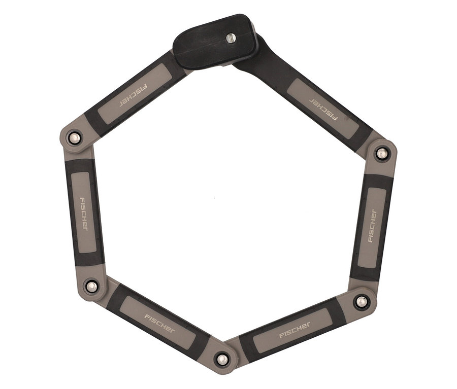 Das Fischer Faltschloss Plus FK90/8 ist in sechseckiger Form dargestellt.