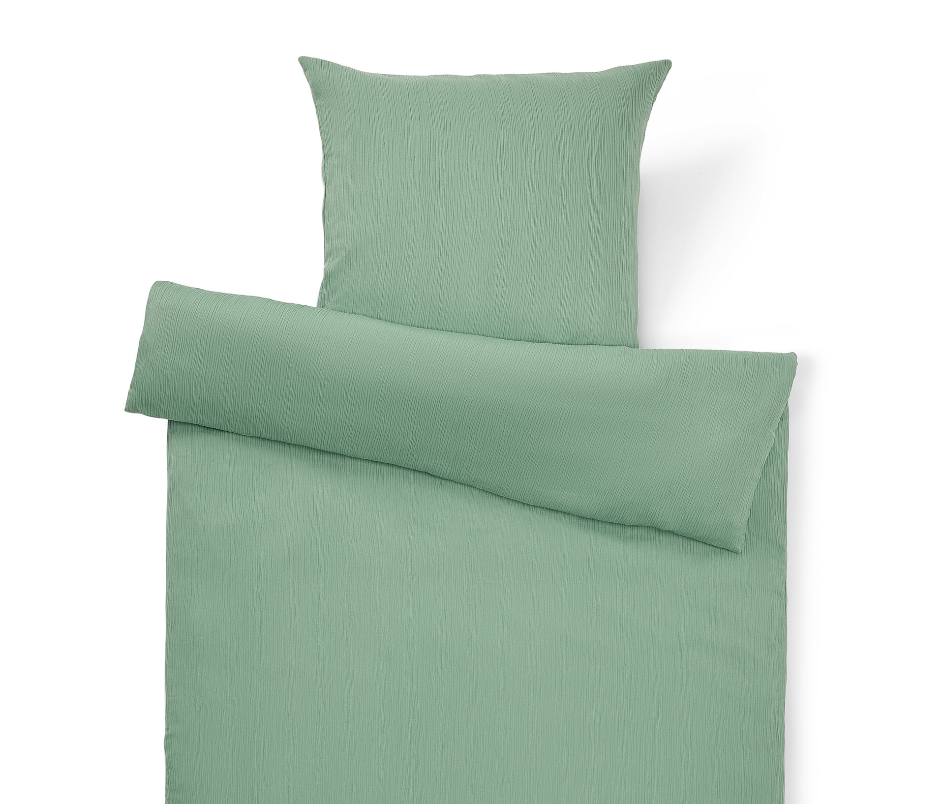 Tchibo - Microfaser-Musselin-Bettwäsche - grün - Polyester