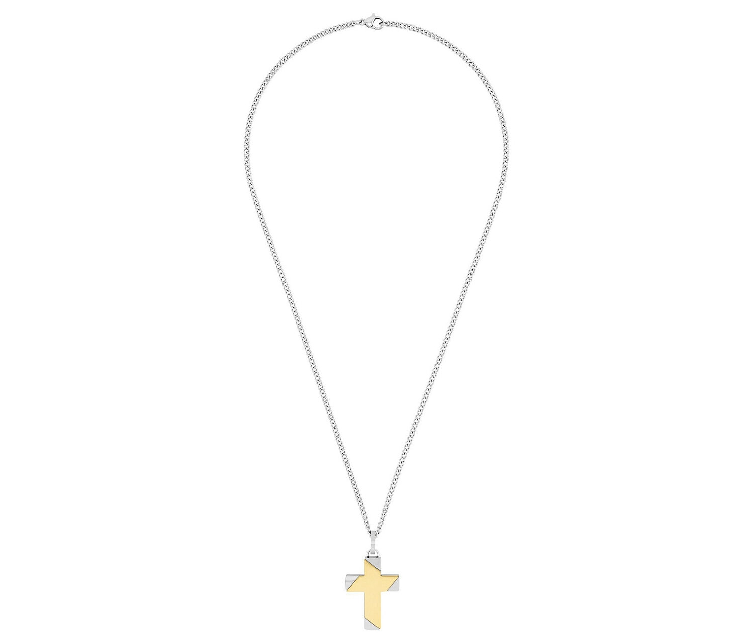 Tchibo - Amor Edelstahl Herren-Halsschmuck »Kreuz« - silber