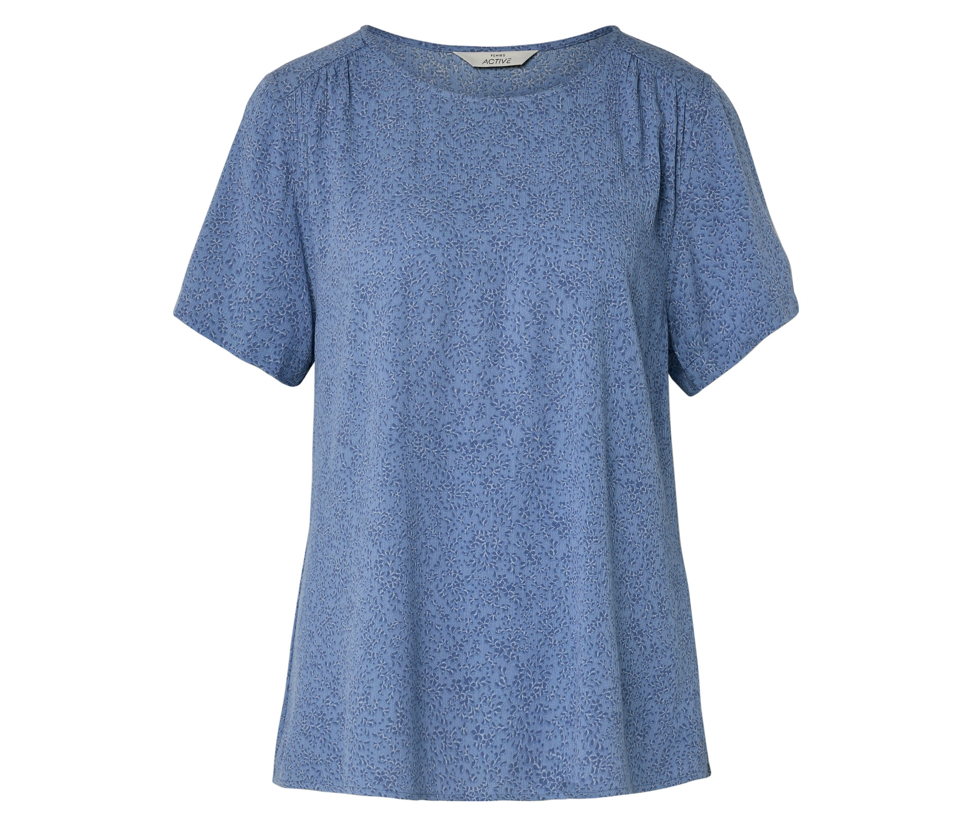 Sportshirt - Damen - Gr. L - hellblau/print - hellblau