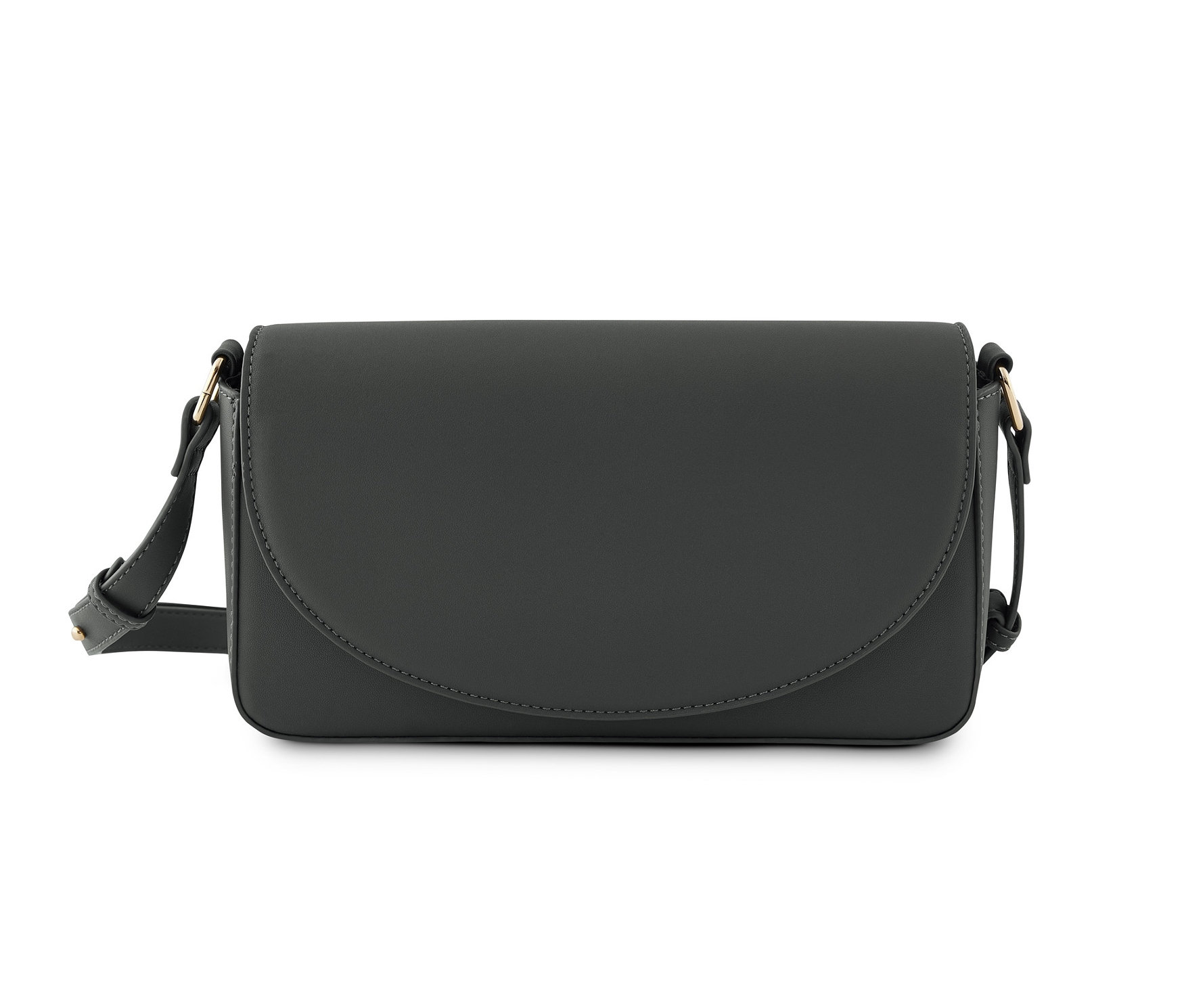 Eine dunkelgrüne Umhängetasche »Saddle Bag« liegt auf einem weißen Hintergrund.