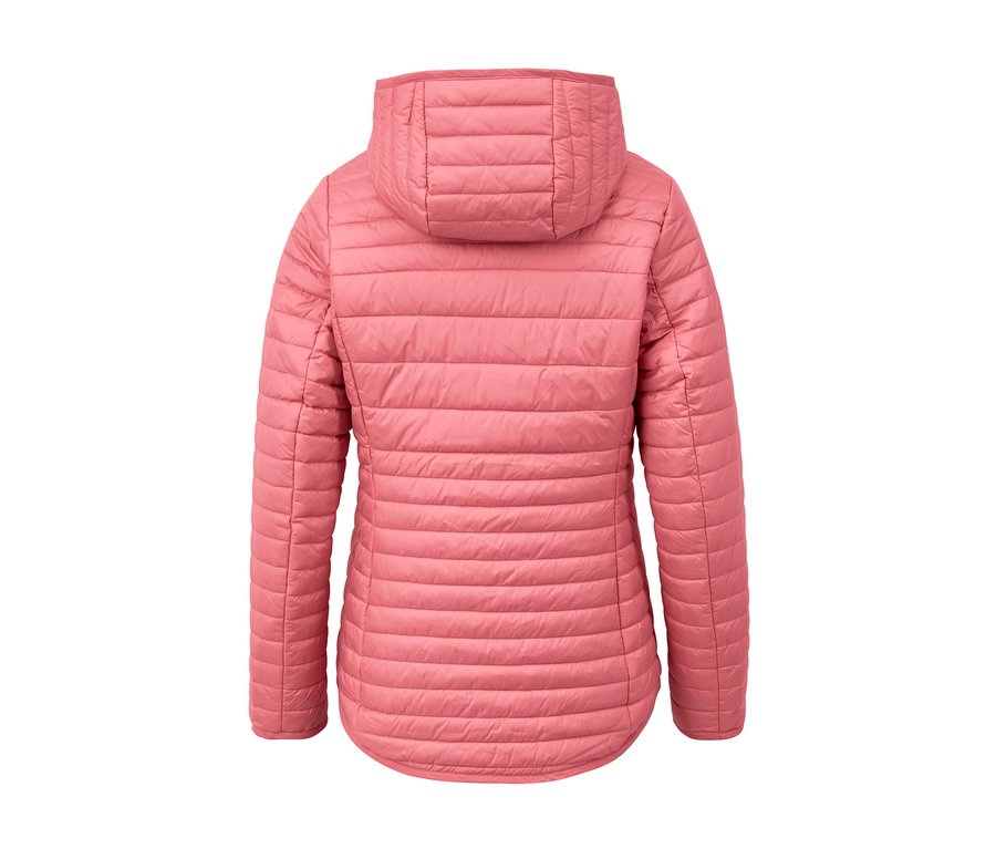 Rückansicht der wasserdichten Wende-Steppjacke.