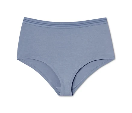 Ein einzelner blauer Highwaist-Slip.
