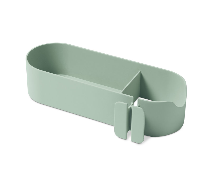 Ein mintgrüner Bad-Organizer.