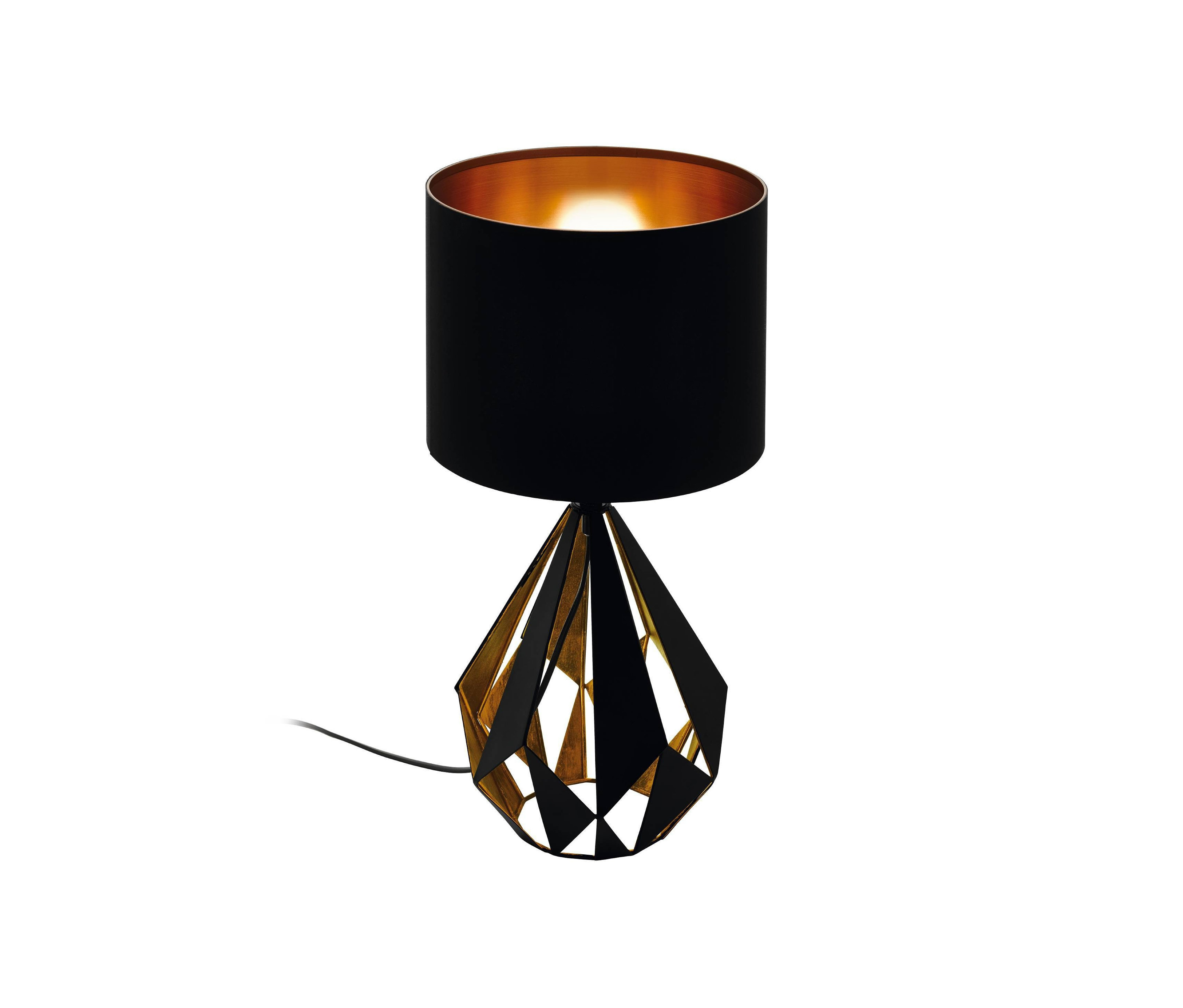 Schwarze Tischlampe »CARLTON 5« von Eglo mit geometrischem Fuss.