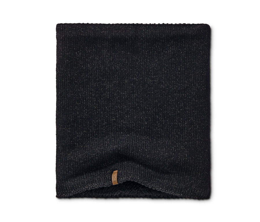 Strickschlauchschal, anthrazit meliert.