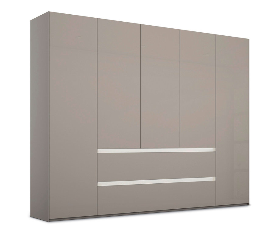 Grauer Rauch-Drehtürenschrank »Elmo« mit Licht.