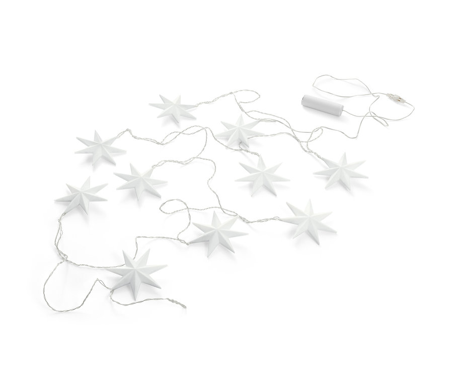 LED-Akku-Lichterkette »Sterne« auf einem weißen Hintergrund.