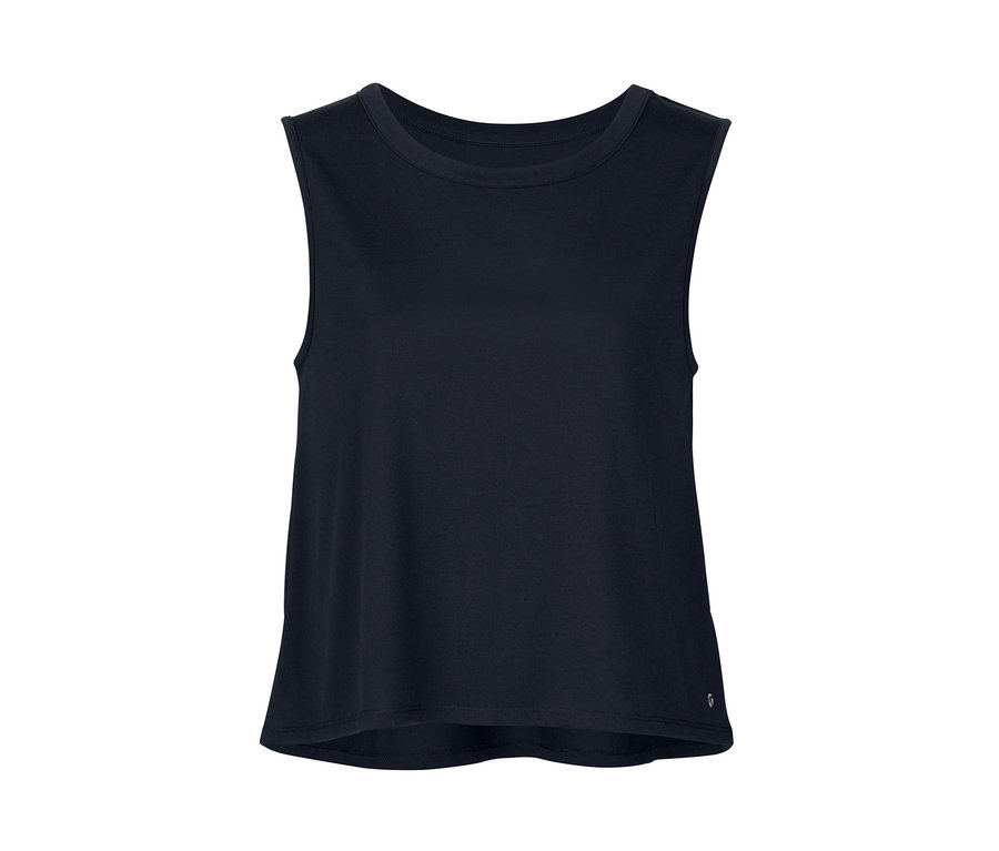 Dunkelblaues 2-in-1-Sporttop.