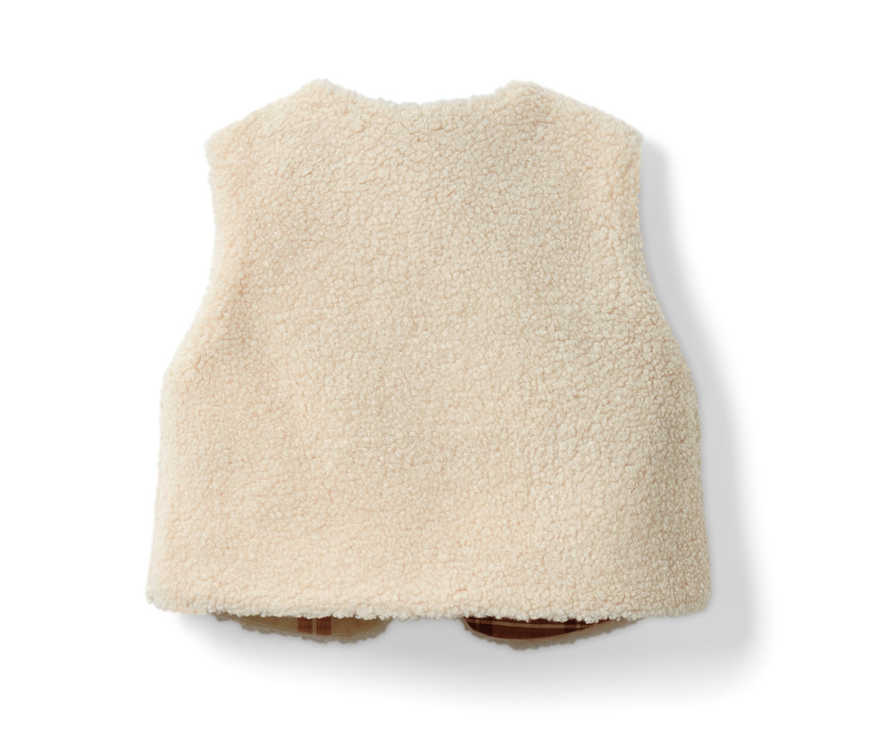 Detailansicht einer Kleinkind-Teddyweste.