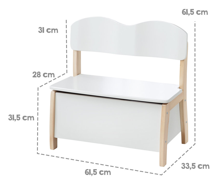 roba Kindertruhenbank in Weiß.