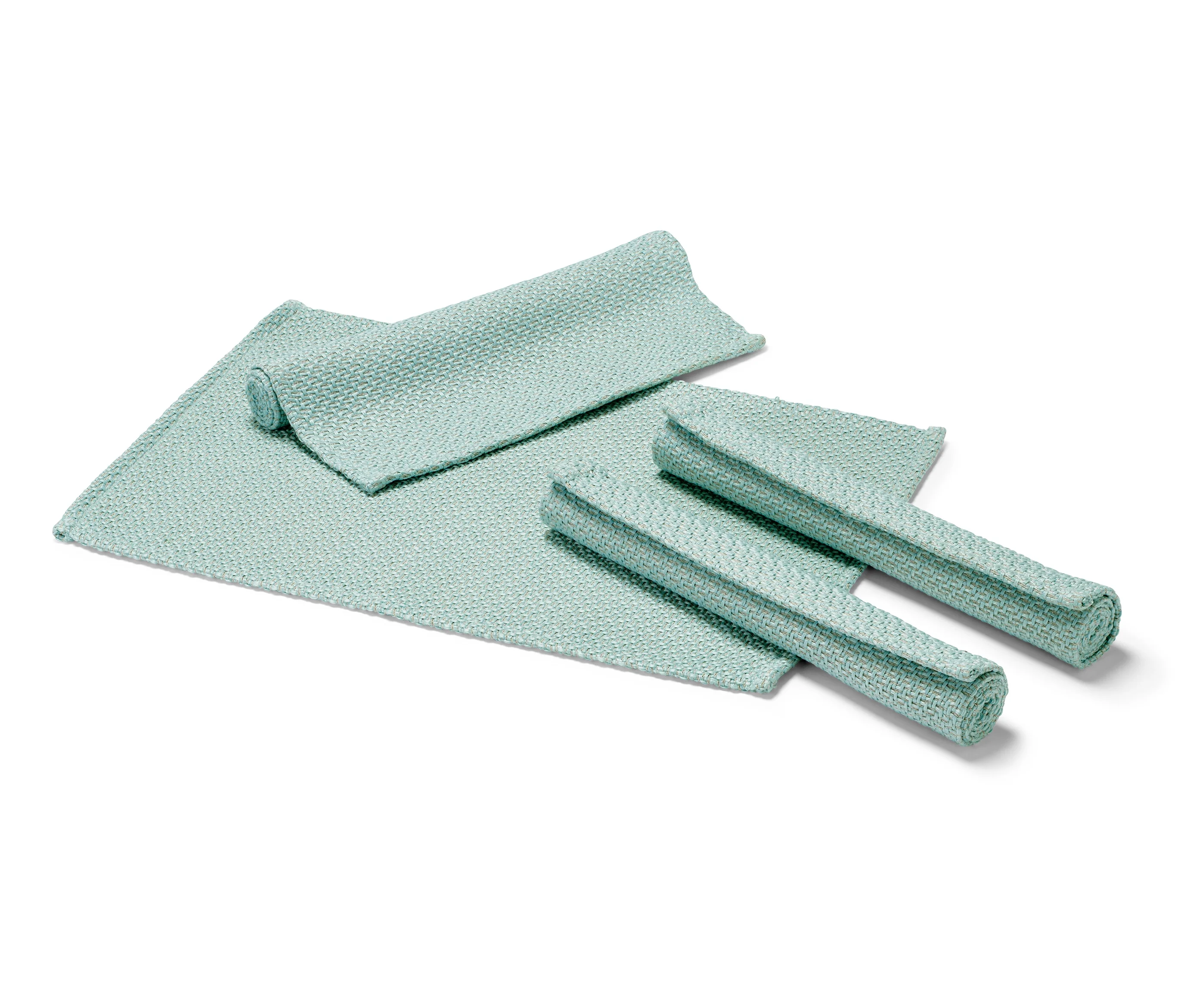 tze aus günstig Kaufen-Tchibo - 4 Platzsets - creme. Tchibo - 4 Platzsets - creme <![CDATA[4 Platzsets Farbe: Aqua mit cremeweißem eingewebtem Garn Material: 100% Polyester Maße: Je ca. 33 x 48 cm Dekorativ, schützen die TischoberflächeAus robustem und pflegeleichtem Polyester]