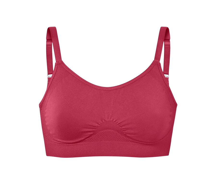 Detailaufnahme von Seamless-Sport-BH, beere.