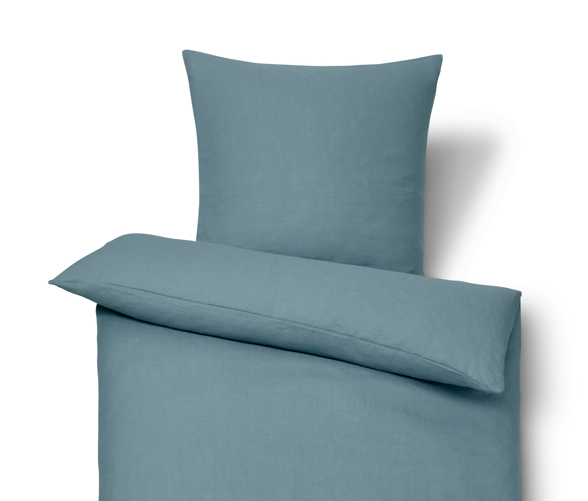 Leinen-Bettwäsche - blau - blau