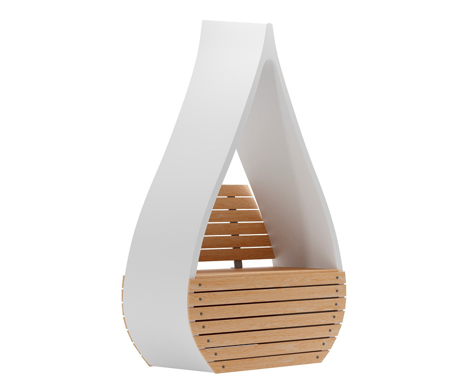 Weiße Wings for Living Sitzbank »San Francisco Twin« mit Holzbank.