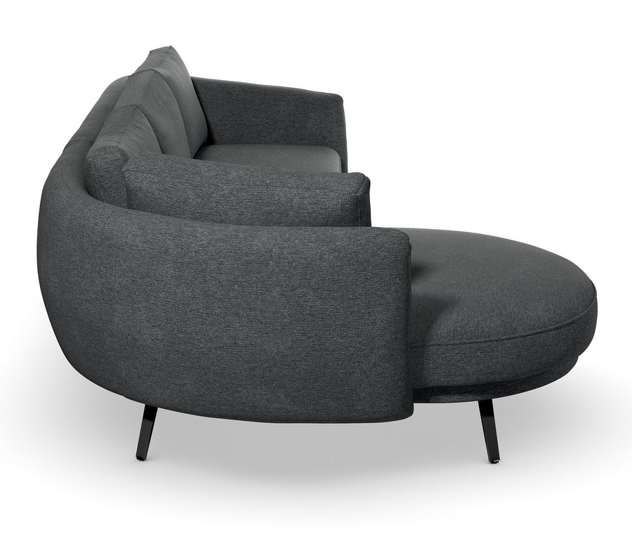 DOMO collection Loungesofa »Toledo«, links, anthrazit.