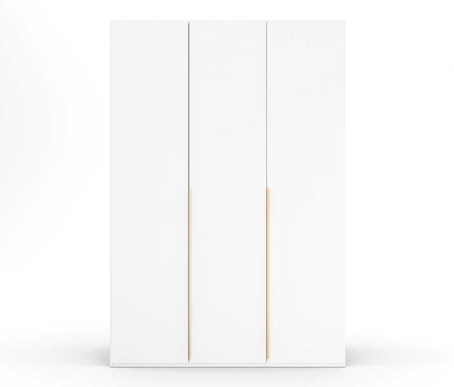 Weißer Drehtürenschrank »Skat Glamour«, 3-türig.