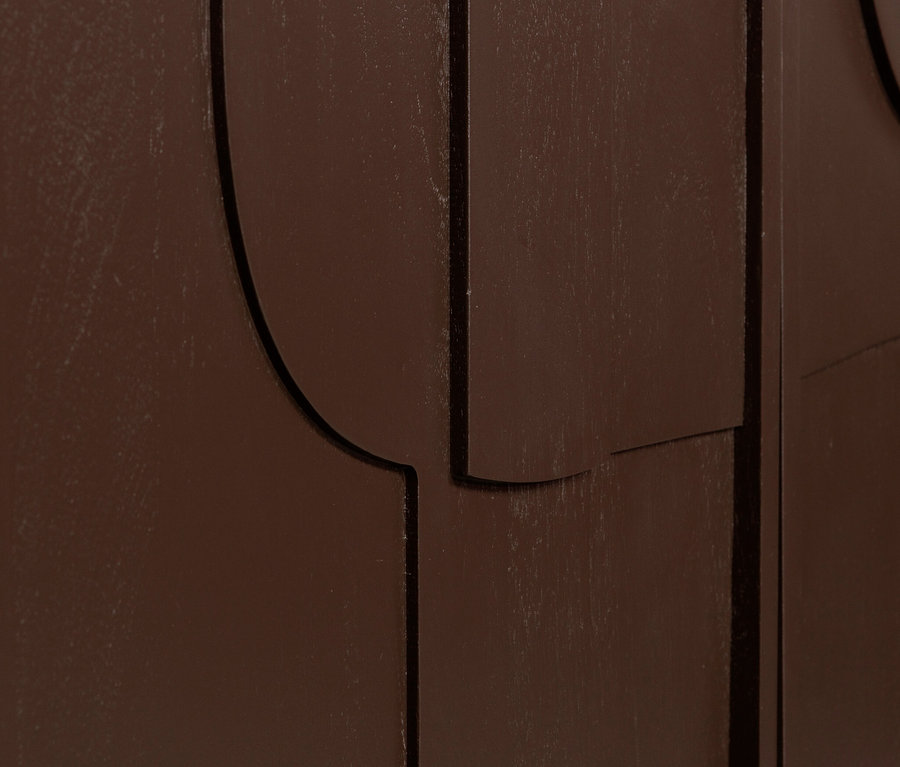 Detailansicht eines braunen BePureHome Schranks »Notice«.
