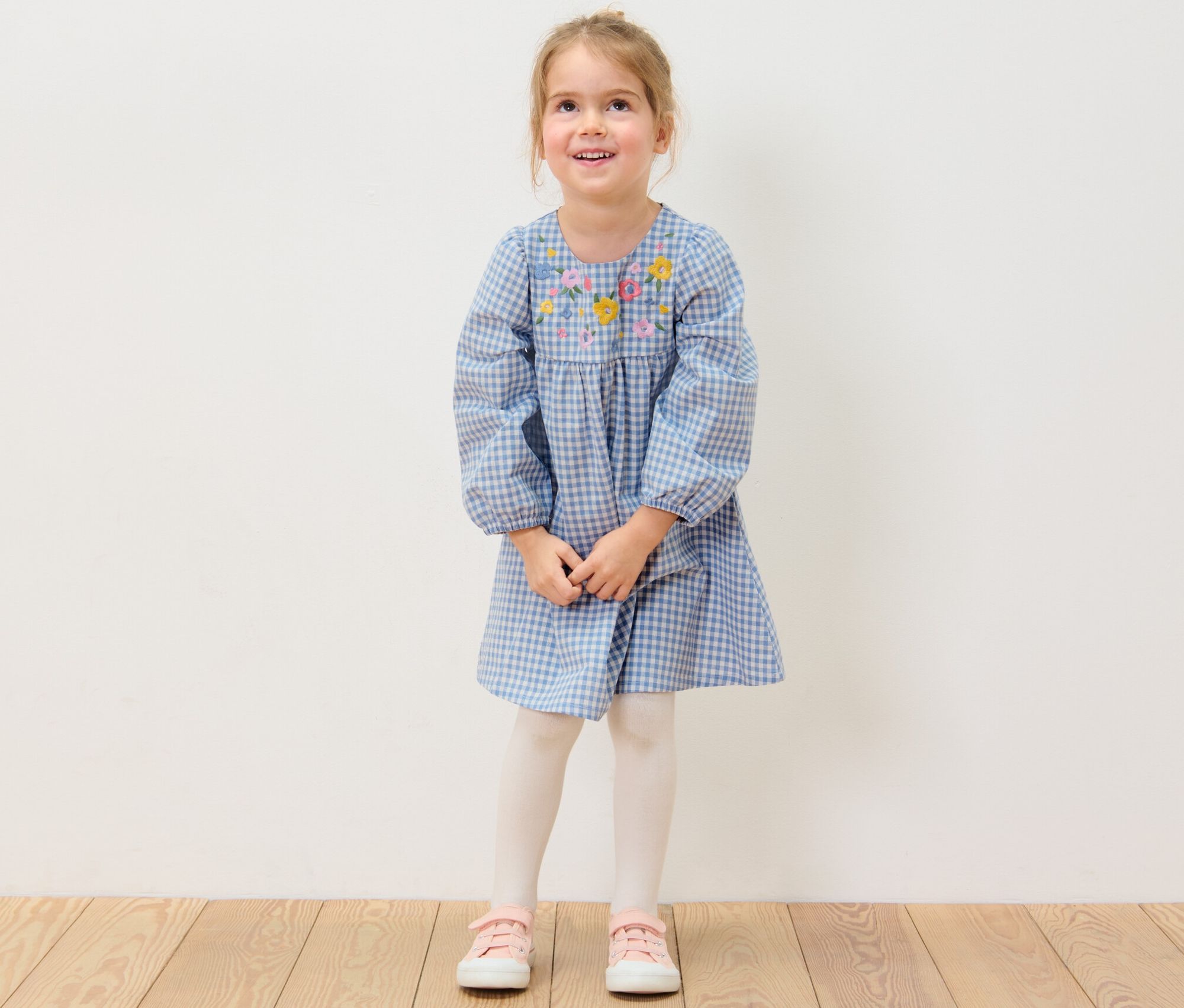 Thumbnail - Tchibo - Kinder-Webkleid - Mädchen - Gr. 98/104 - blau/kariert