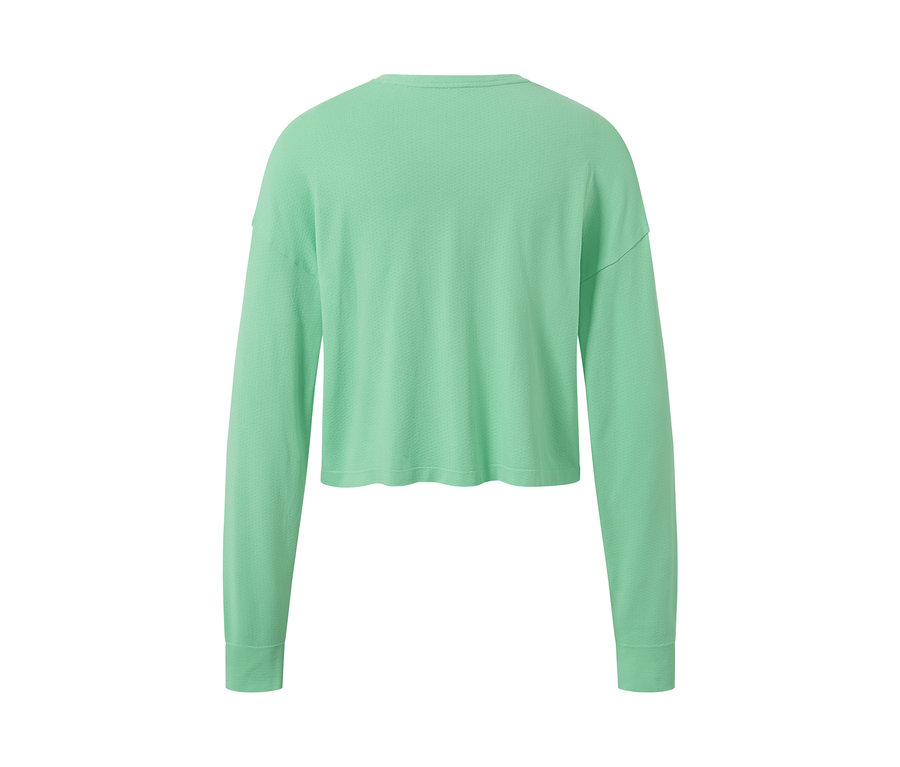 Rückansicht eines hellgrünen Seamless-Funktionsshirts.