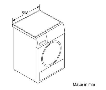 Umriss eines Bosch Wärmepumpen-Trockners »WQG233D20«, A+++ (von A+++ bis D), 8 kg.