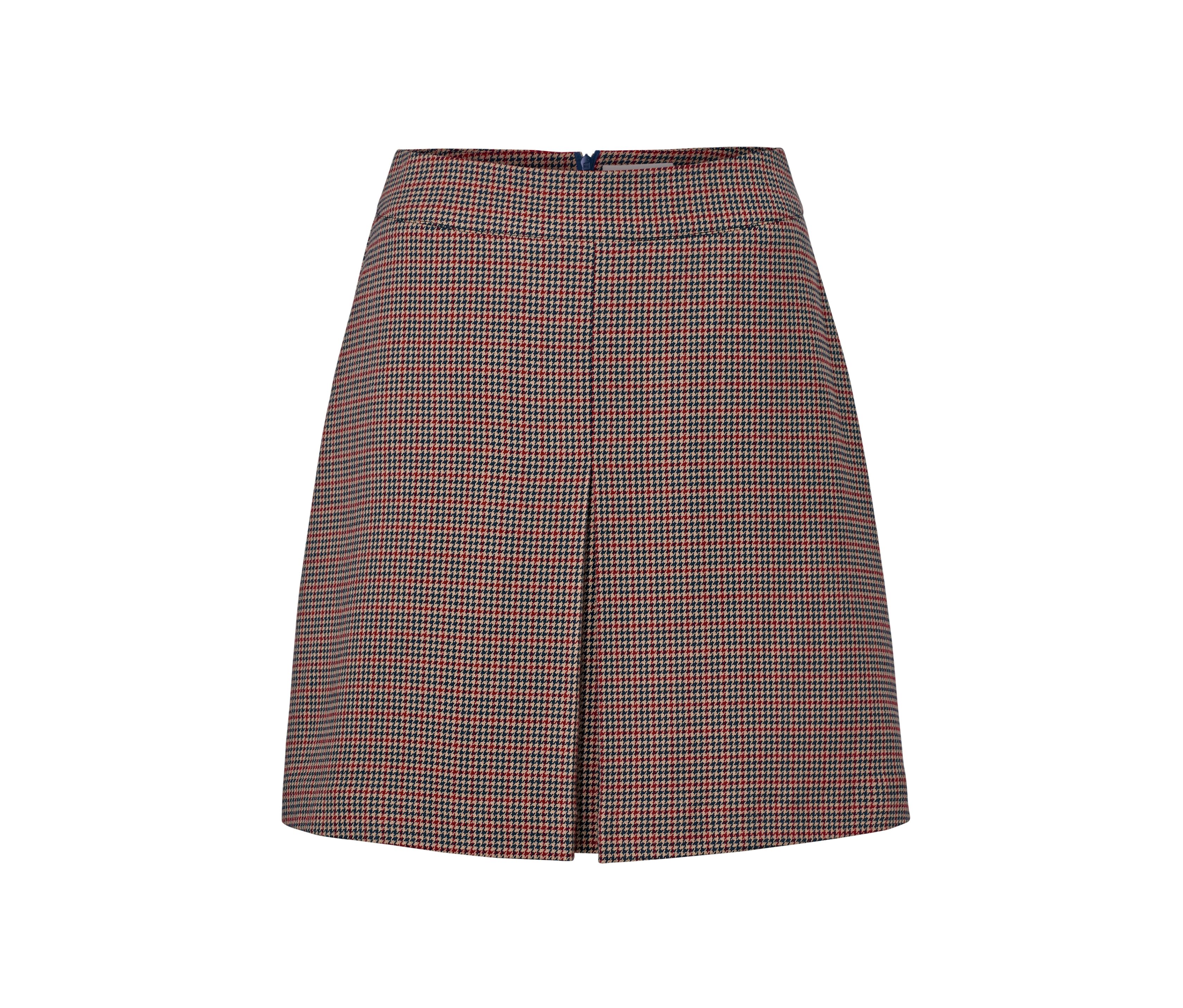 Tchibo - Karierter Webrock - Damen - Gr. 42 - dunkelblau/jacquard