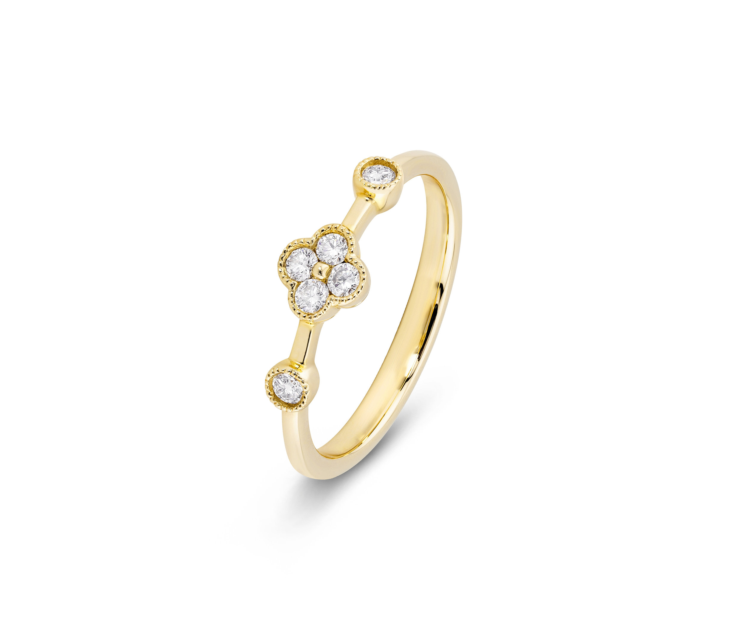 Gold Ring - Gr. 18 - weiß - weiß