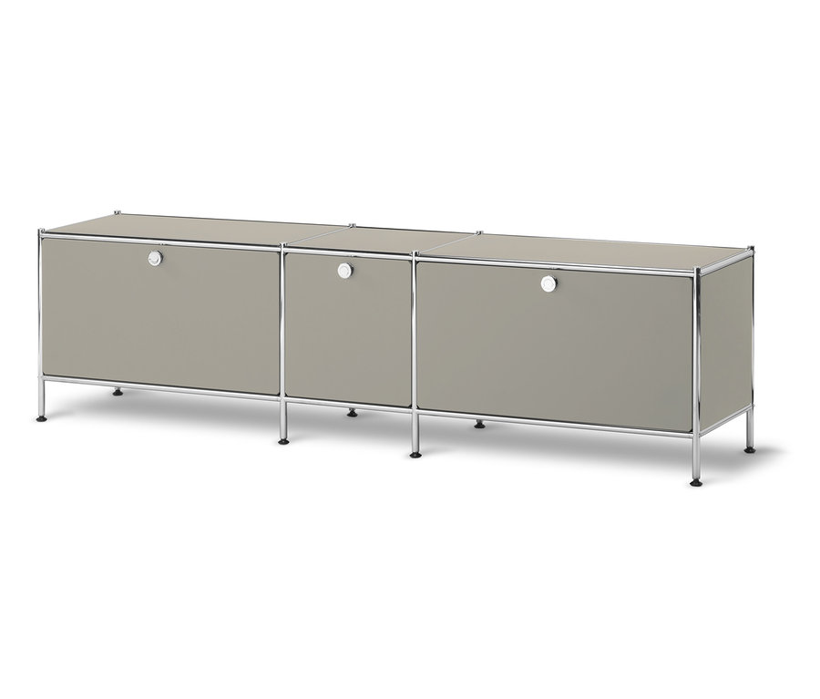 Graues Lowboard »CN3« mit 3 Klappen.